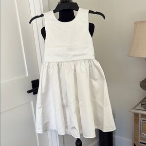 White Sleeveless A-Line Sundress for Wedding Guest